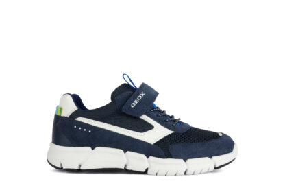 Geox J Flexyper Μπλε Sneaker με αυτοκόλλητο