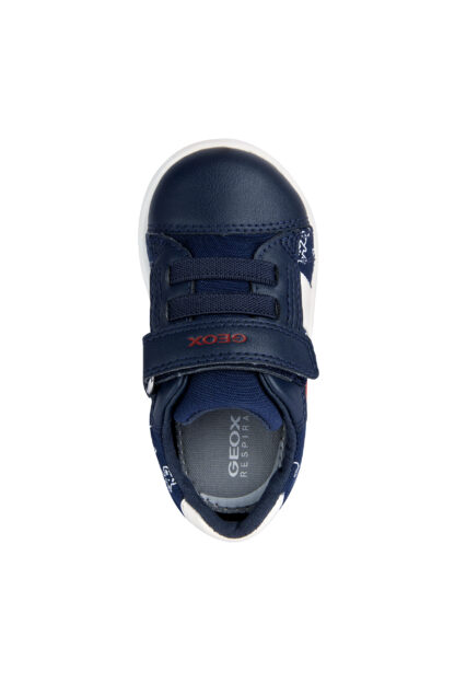 Geox B Djrock Μπλε Sneaker για αγόρι με αυτοκόλλητο