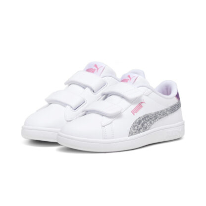 Puma Smash 3.0 L StarG V Άσπρο Ασημί Sneaker Για Κορίτσι