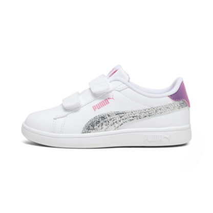 Puma Smash 3.0 L StarG V Άσπρο Ασημί Sneaker Για Κορίτσι