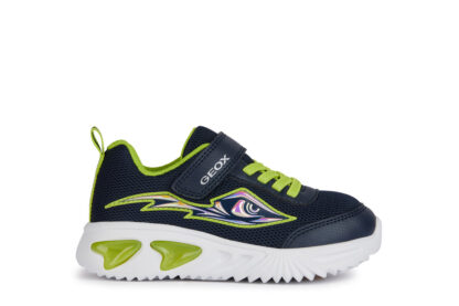 Geox J Assister Μπλε Λάιμ Sneaker Για Αγόρι