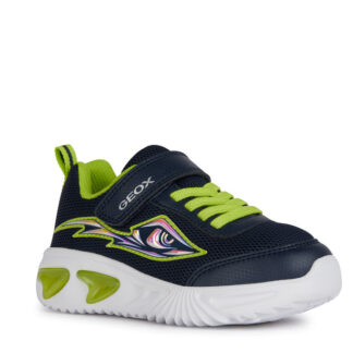 Geox J Assister Μπλε Λάιμ Sneaker Για Αγόρι