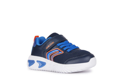 Geox J Assister Μπλε Πορτοκαλί Sneaker Για Αγόρι