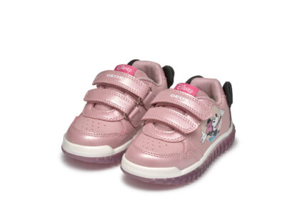 Geox Lightyloo Minnie Ροζ Sneaker Για Κορίτσι Με Φωτάκια