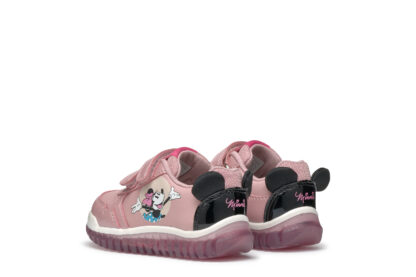 Geox Lightyloo Minnie Ροζ Sneaker Για Κορίτσι Με Φωτάκια