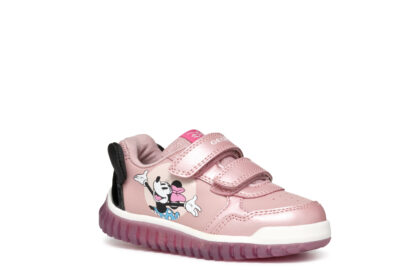 Geox Lightyloo Minnie Ροζ Sneaker Για Κορίτσι Με Φωτάκια