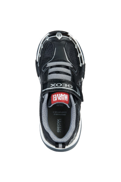 Geox J Bayonyc Spiderman Μαύρο Sneaker Για Αγόρι Με Φωτάκια