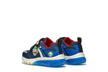 Geox Super Mario Μπλε Sneaker Για Αγόρι Με Φωτάκια