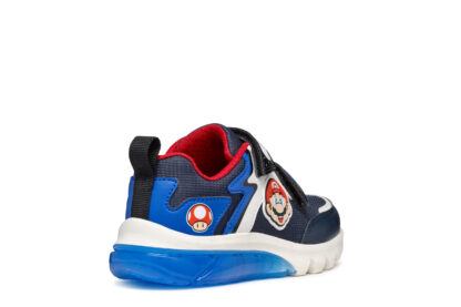 Geox Super Mario Μπλε Sneaker Για Αγόρι Με Φωτάκια