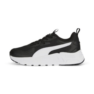 Puma Trinity Lite Jr Μαύρο Λευκό Sneaker Με Κορδόνι Για Αγόρι