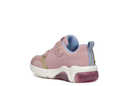 Geox Alice In Wonderland Ροζ Sneaker Με Αυτοκόλλητο Για Φωτάκια