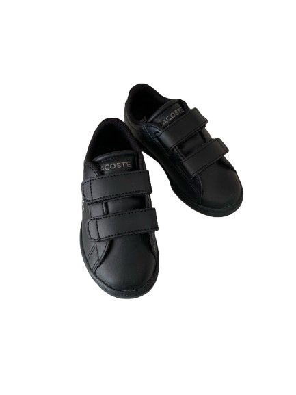 Lacoste Carnaby Evo Μαύρο Sneaker Με Αυτοκόλλητο Για Αγόρι Lacoste Carnaby Evo Μαύρο Sneaker Με Αυτοκόλλητο Για Αγόρι