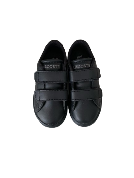 Lacoste Carnaby Evo Μαύρο Sneaker Με Αυτοκόλλητο Για Αγόρι Lacoste Carnaby Evo Μαύρο Sneaker Με Αυτοκόλλητο Για Αγόρι