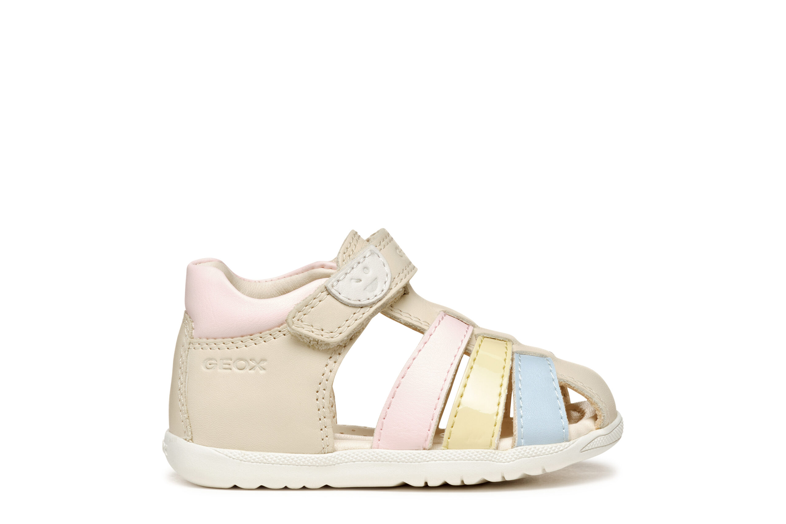 Geox B.S. Macchia Γαλάζιο Κίτρινο Ροζ Ημίκλειστο Πέδιλο Για Κορίτσι Geox B.S. Macchia Γαλάζιο Κίτρινο Ροζ Ημίκλειστο Πέδιλο Για Κορίτσι