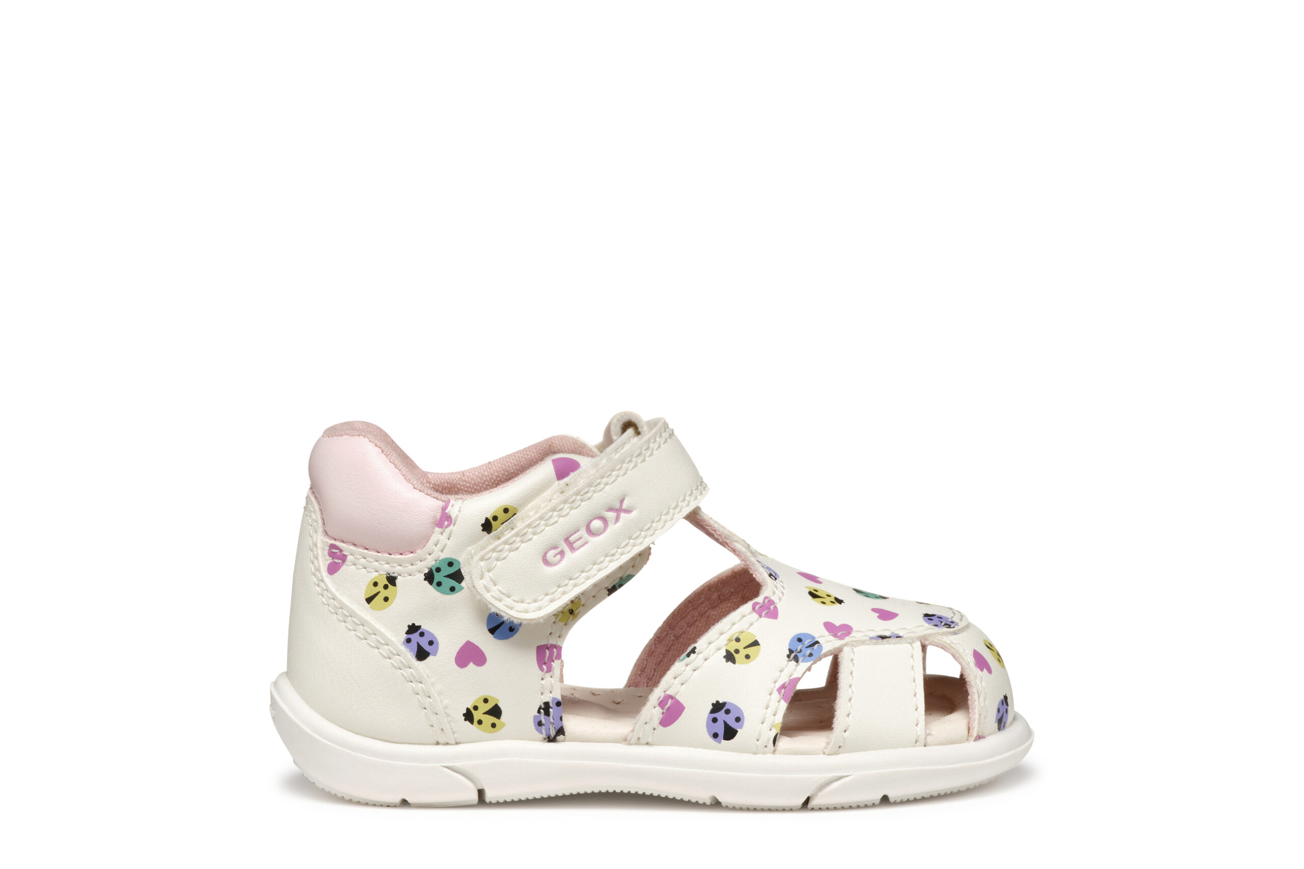 Geox B. Sandal Άσπρο Πολύχρωμο Ημίκλειστο Πέδιλο για κορίτσι Geox B. Sandal Άσπρο Πολύχρωμο Ημίκλειστο Πέδιλο για κορίτσι