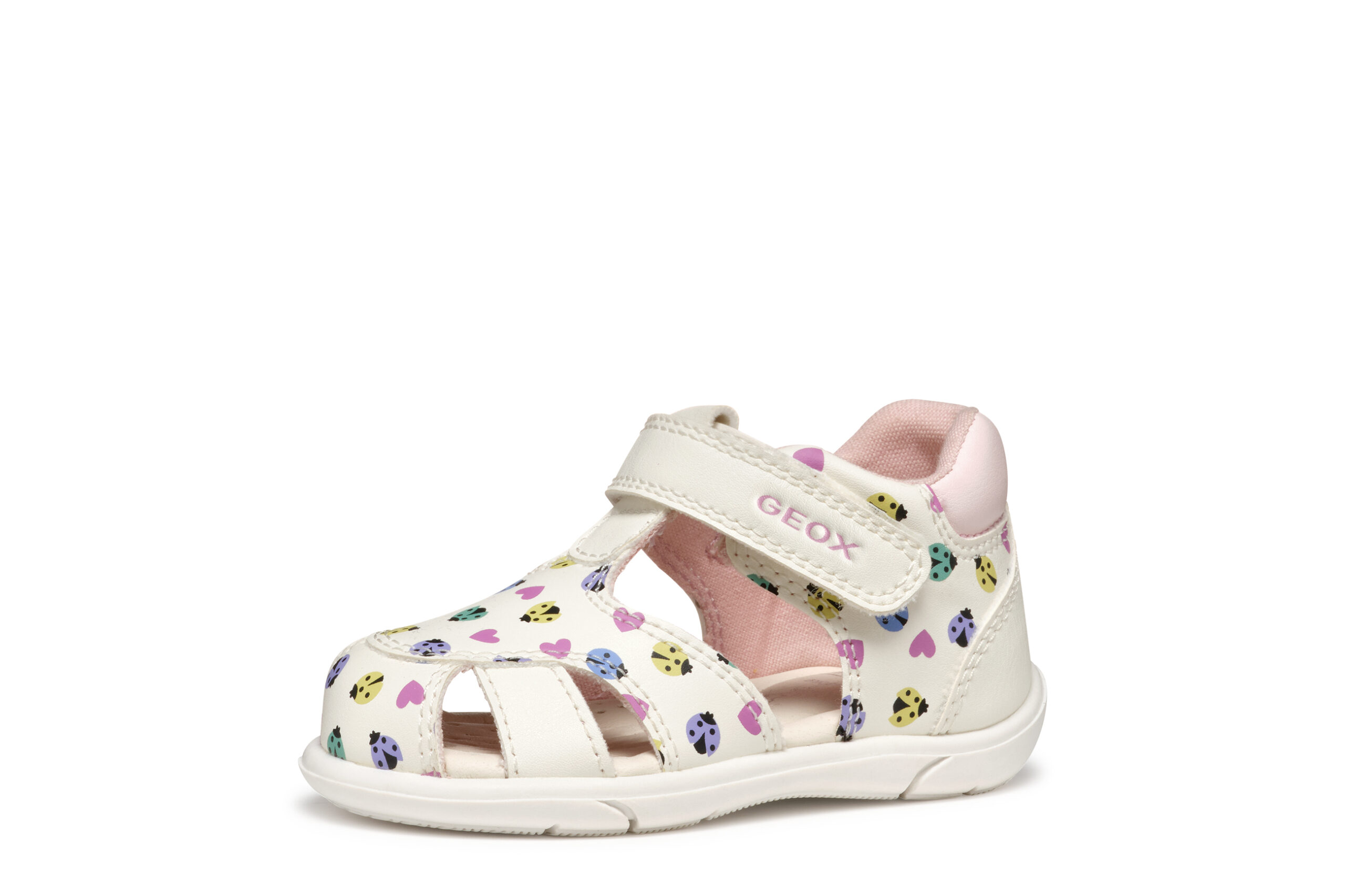 Geox B. Sandal Άσπρο Πολύχρωμο Ημίκλειστο Πέδιλο για κορίτσι Geox B. Sandal Άσπρο Πολύχρωμο Ημίκλειστο Πέδιλο για κορίτσι