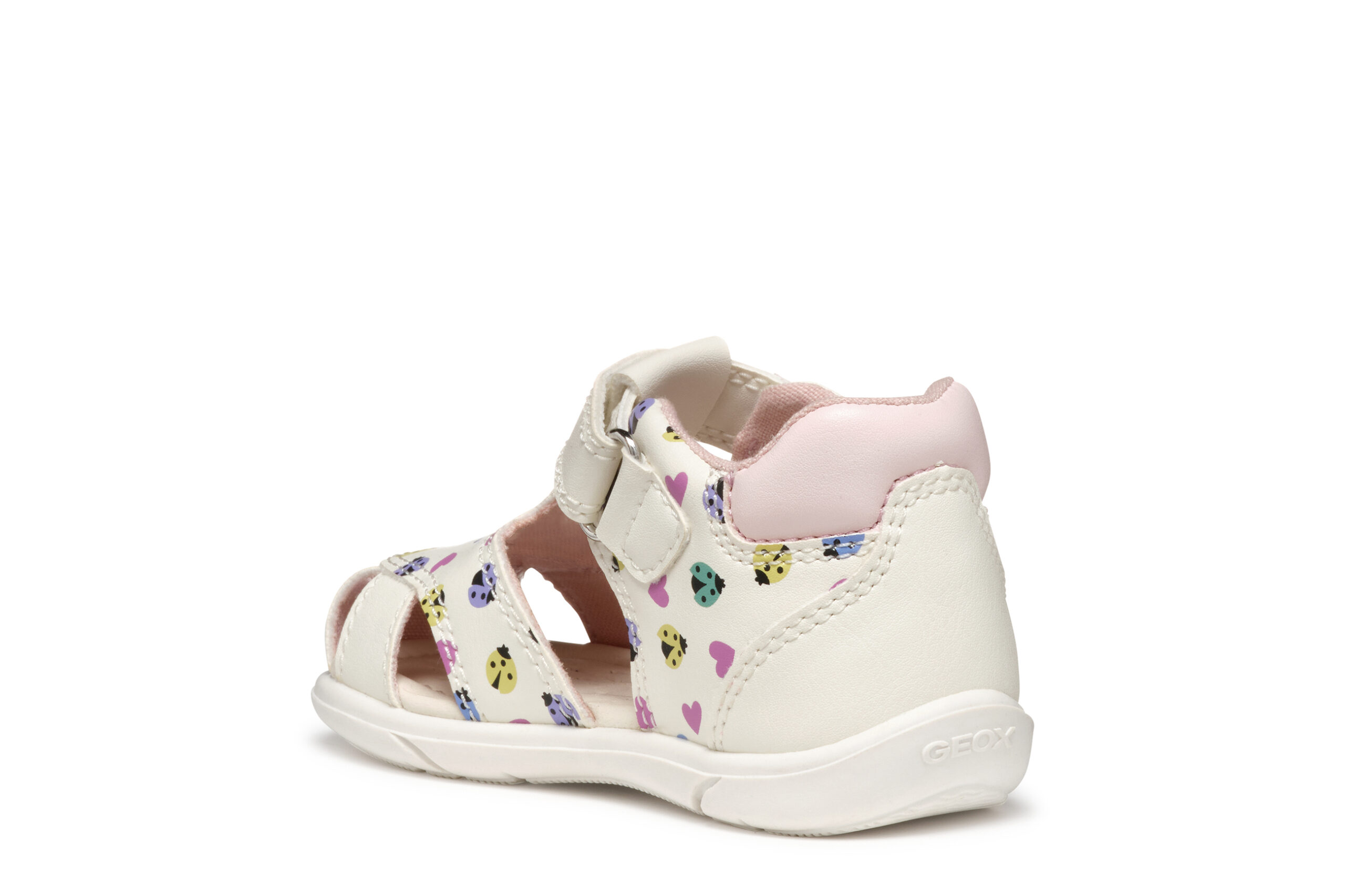 Geox B. Sandal Άσπρο Πολύχρωμο Ημίκλειστο Πέδιλο για κορίτσι Geox B. Sandal Άσπρο Πολύχρωμο Ημίκλειστο Πέδιλο για κορίτσι