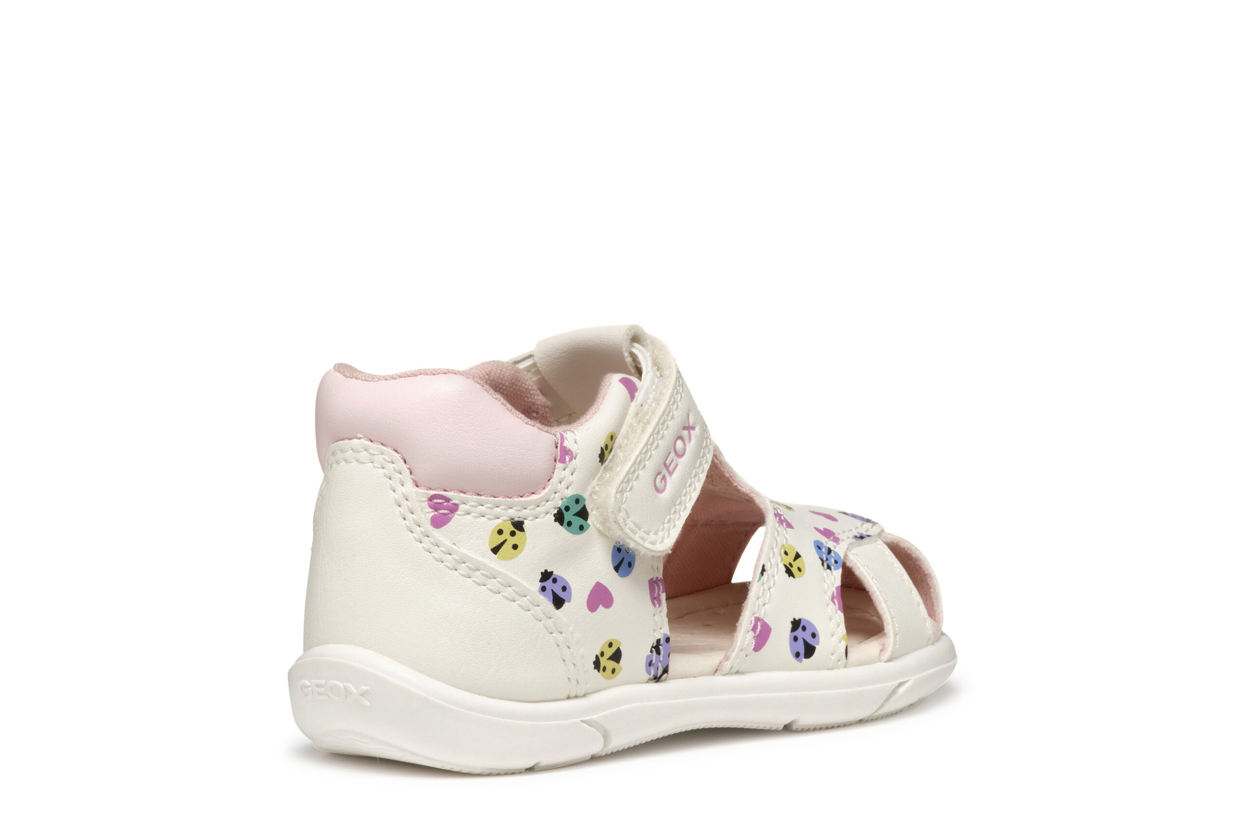Geox B. Sandal Άσπρο Πολύχρωμο Ημίκλειστο Πέδιλο για κορίτσι Geox B. Sandal Άσπρο Πολύχρωμο Ημίκλειστο Πέδιλο για κορίτσι