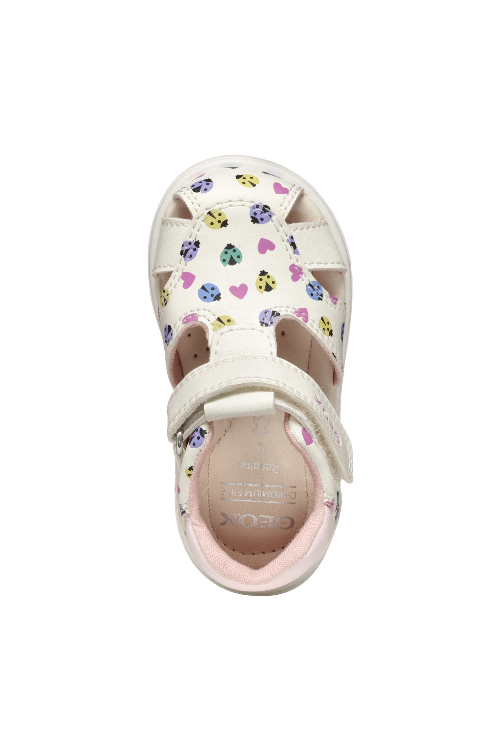 Geox B. Sandal Άσπρο Πολύχρωμο Ημίκλειστο Πέδιλο για κορίτσι Geox B. Sandal Άσπρο Πολύχρωμο Ημίκλειστο Πέδιλο για κορίτσι