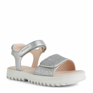 Geox J. S. Coralie Ασημί Πέδιλο για κορίτσι