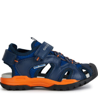 Geox J. Borealis Μπλε Πορτοκαλί Ημίκλειστο Πέδιλο για αγόρι