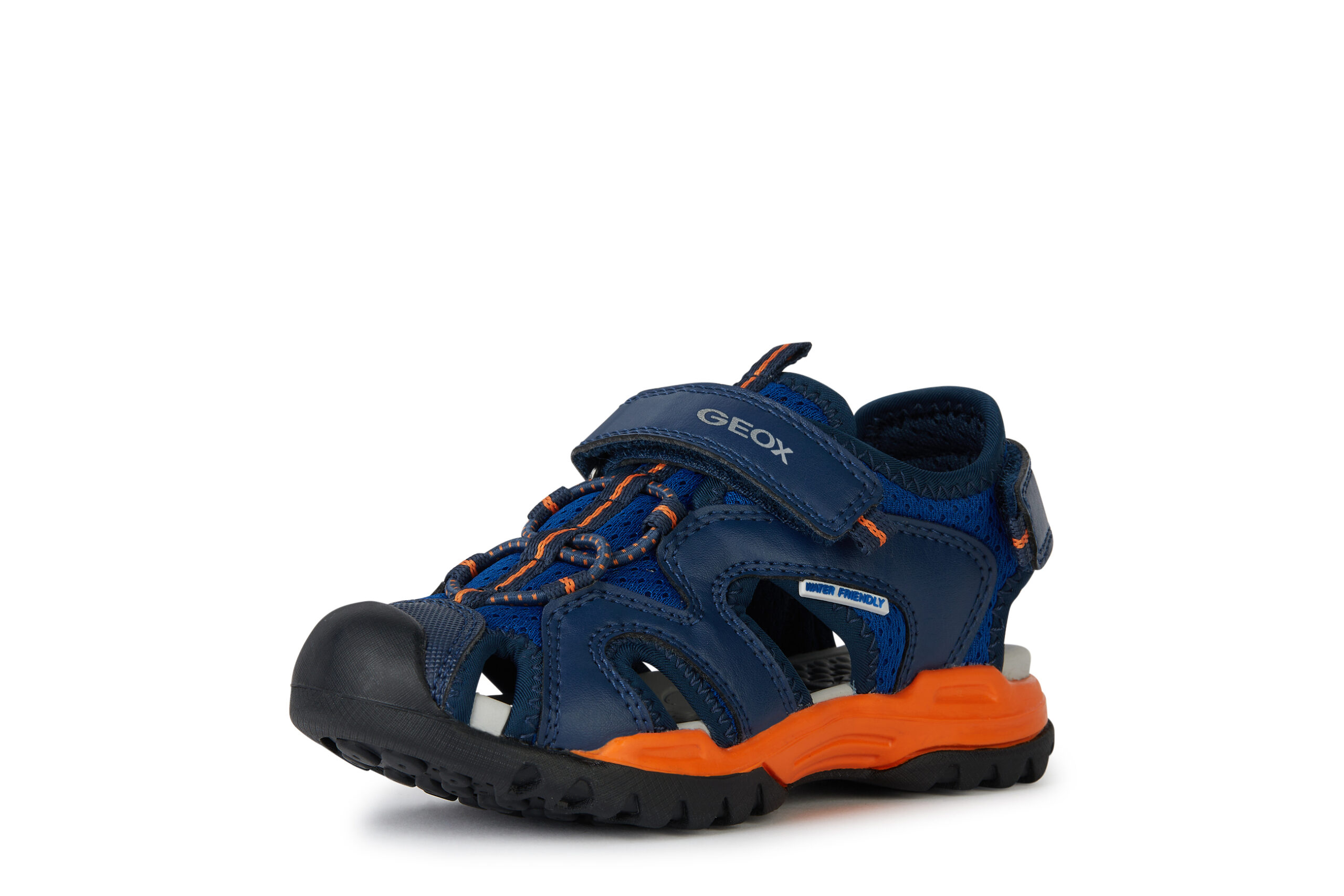 Geox J. Borealis Μπλε Πορτοκαλί Ημίκλειστο Πέδιλο για αγόρι Geox J. Borealis Μπλε Πορτοκαλί Ημίκλειστο Πέδιλο για αγόρι