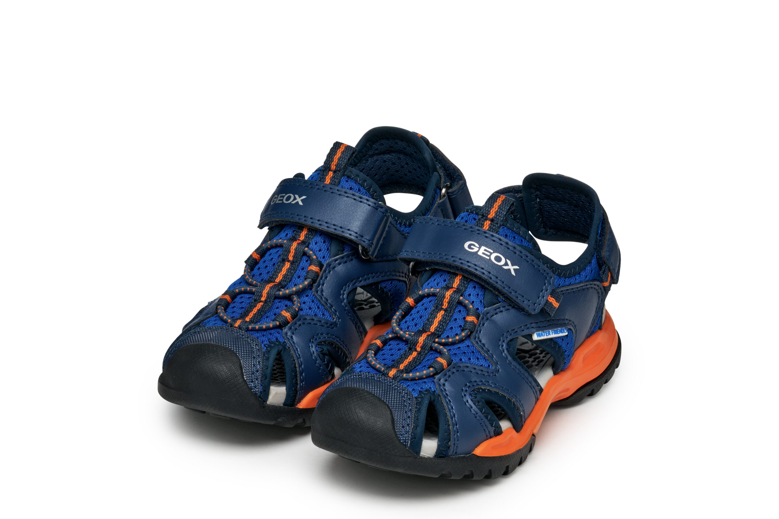 Geox J. Borealis Μπλε Πορτοκαλί Ημίκλειστο Πέδιλο για αγόρι Geox J. Borealis Μπλε Πορτοκαλί Ημίκλειστο Πέδιλο για αγόρι