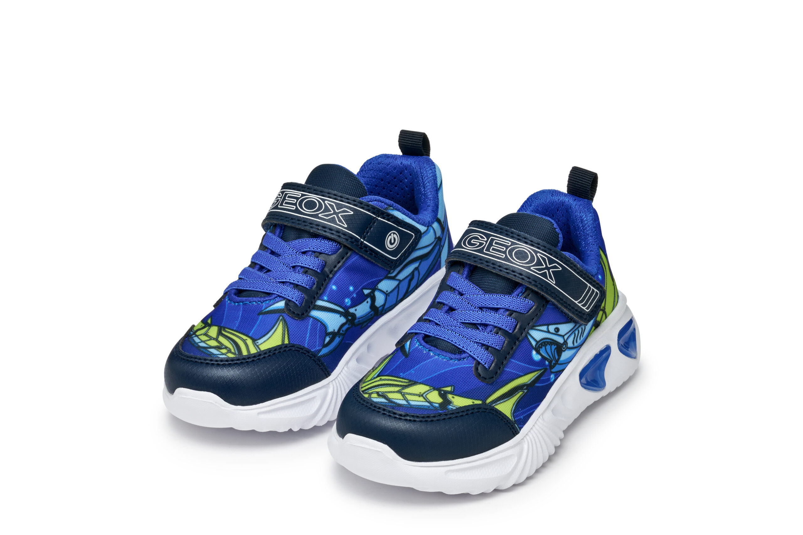 Geox J Assister μπλε πράσινο με φωτάκια για αγόρι Geox J Assister μπλε πράσινο με φωτάκια για αγόρι