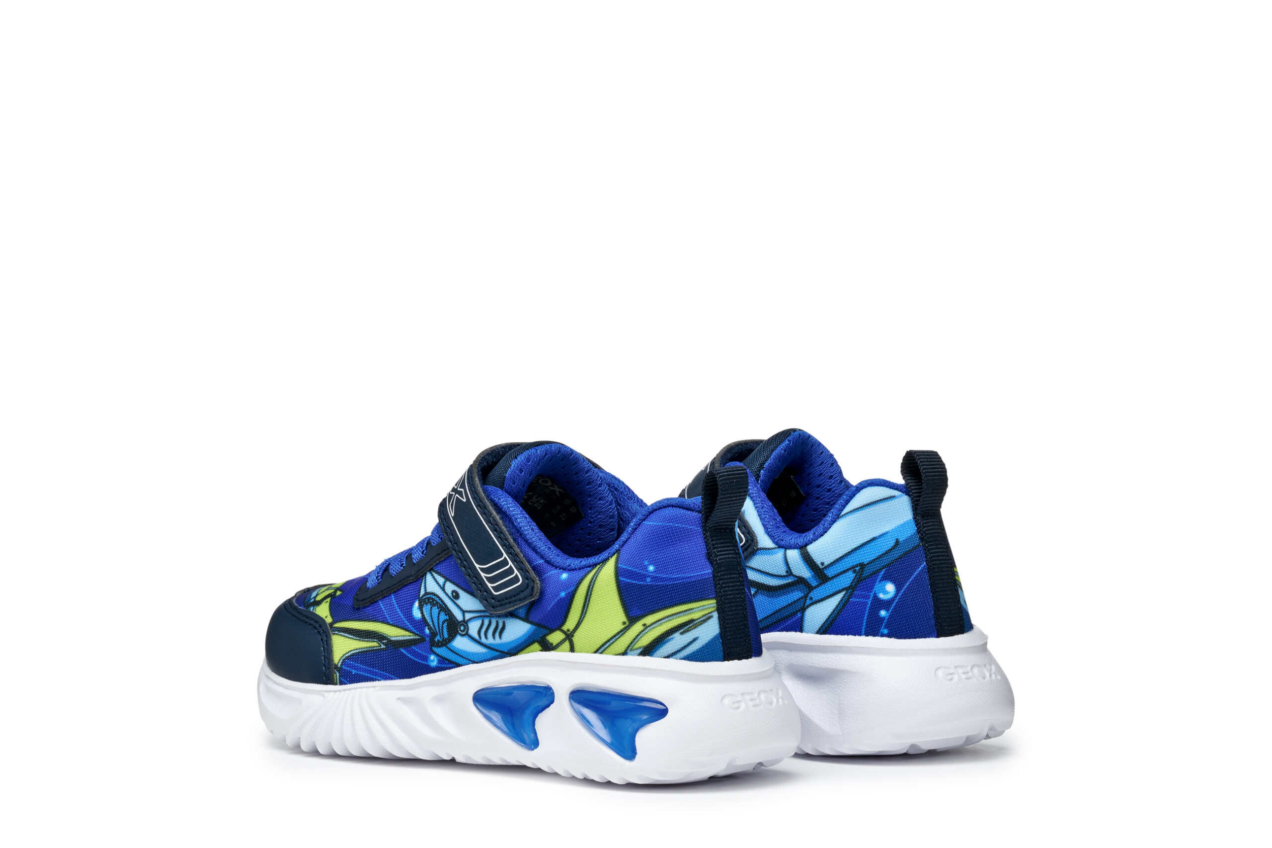 Geox J Assister μπλε πράσινο με φωτάκια για αγόρι Geox J Assister μπλε πράσινο με φωτάκια για αγόρι