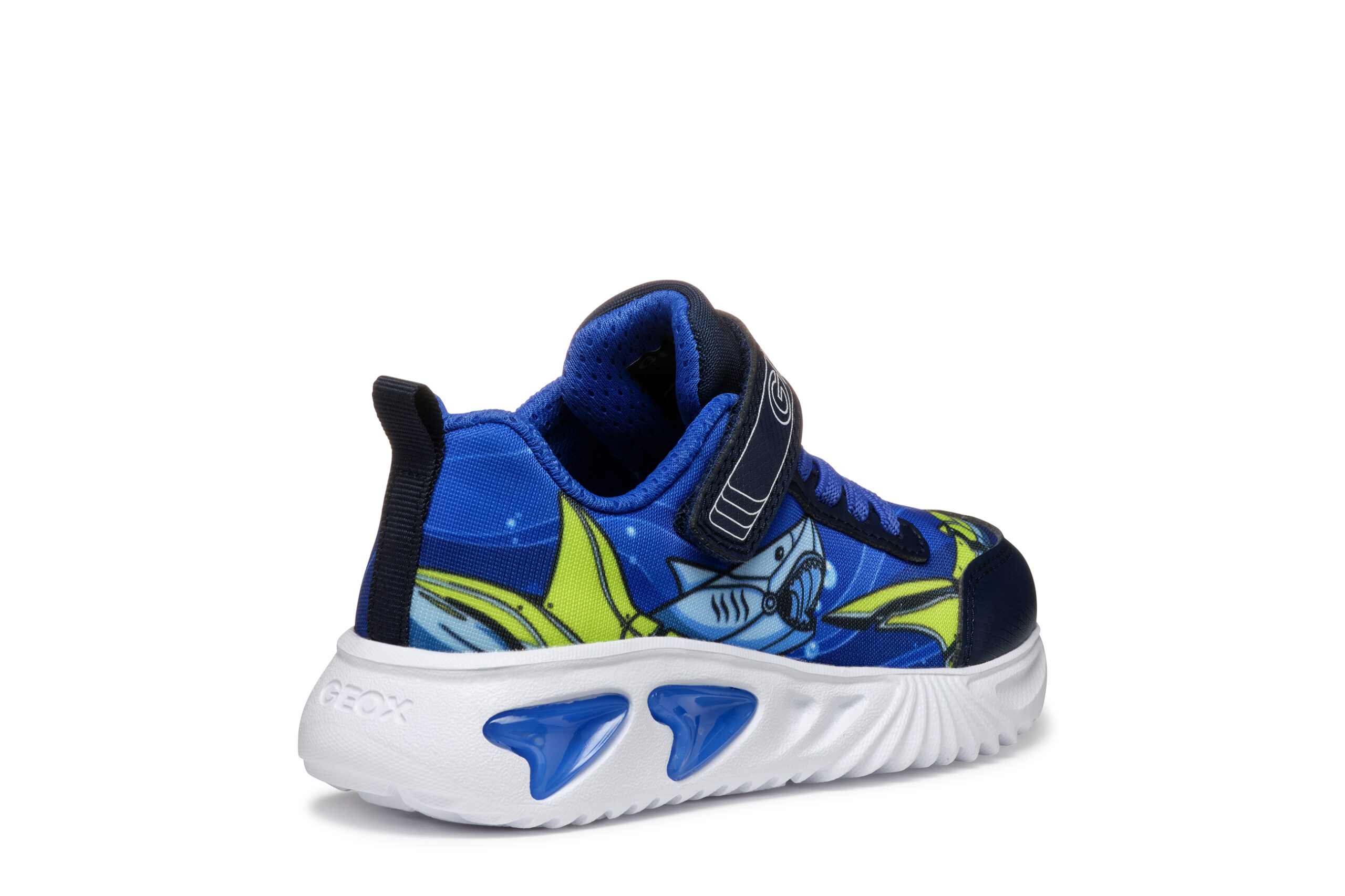 Geox J Assister μπλε πράσινο με φωτάκια για αγόρι Geox J Assister μπλε πράσινο με φωτάκια για αγόρι