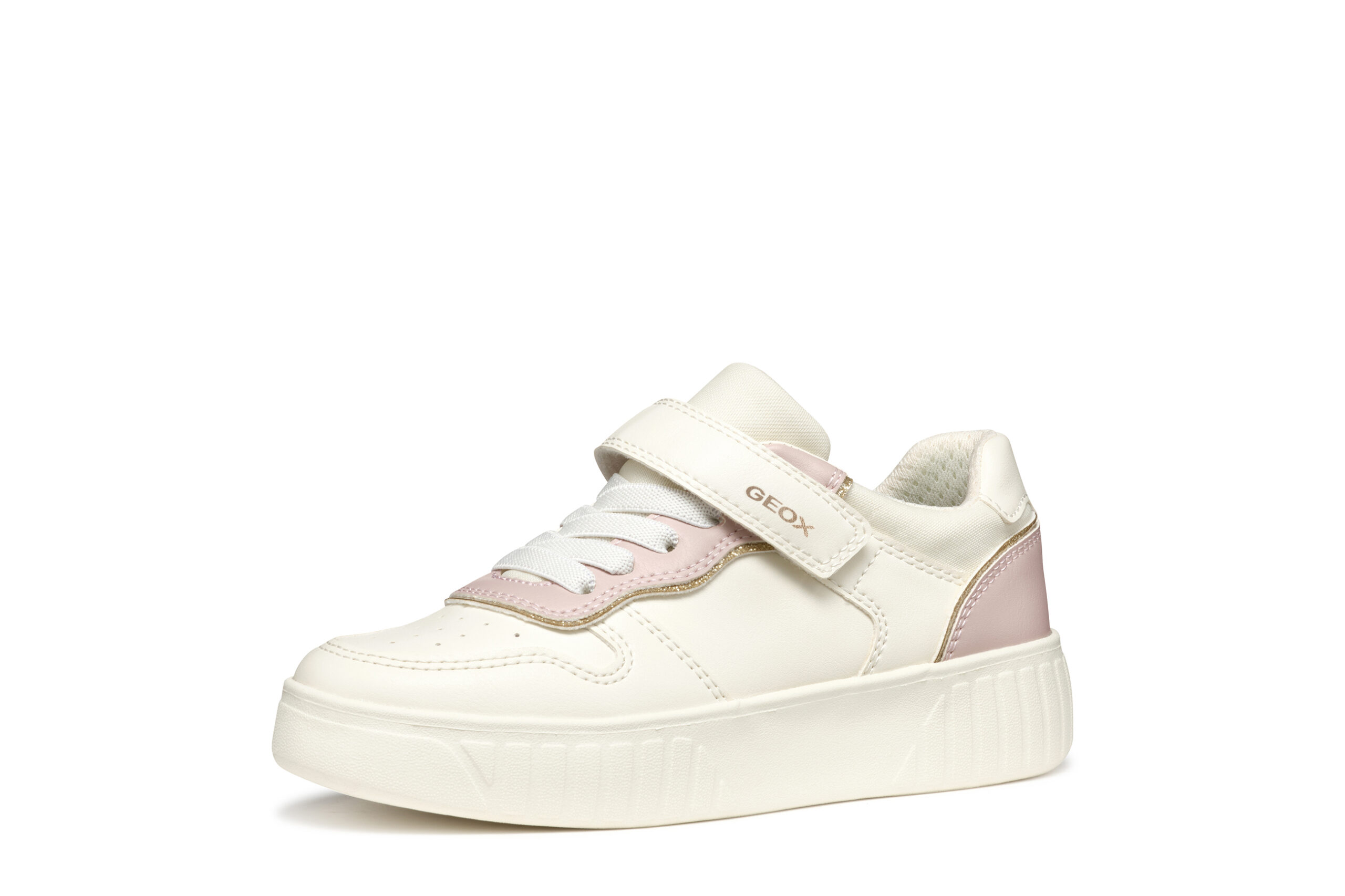 Geox J. Mikiroshi Άσπρο Ροζ με αυτοκόλλητο για κορίτσι Geox J. Mikiroshi Άσπρο Ροζ με αυτοκόλλητο για κορίτσι