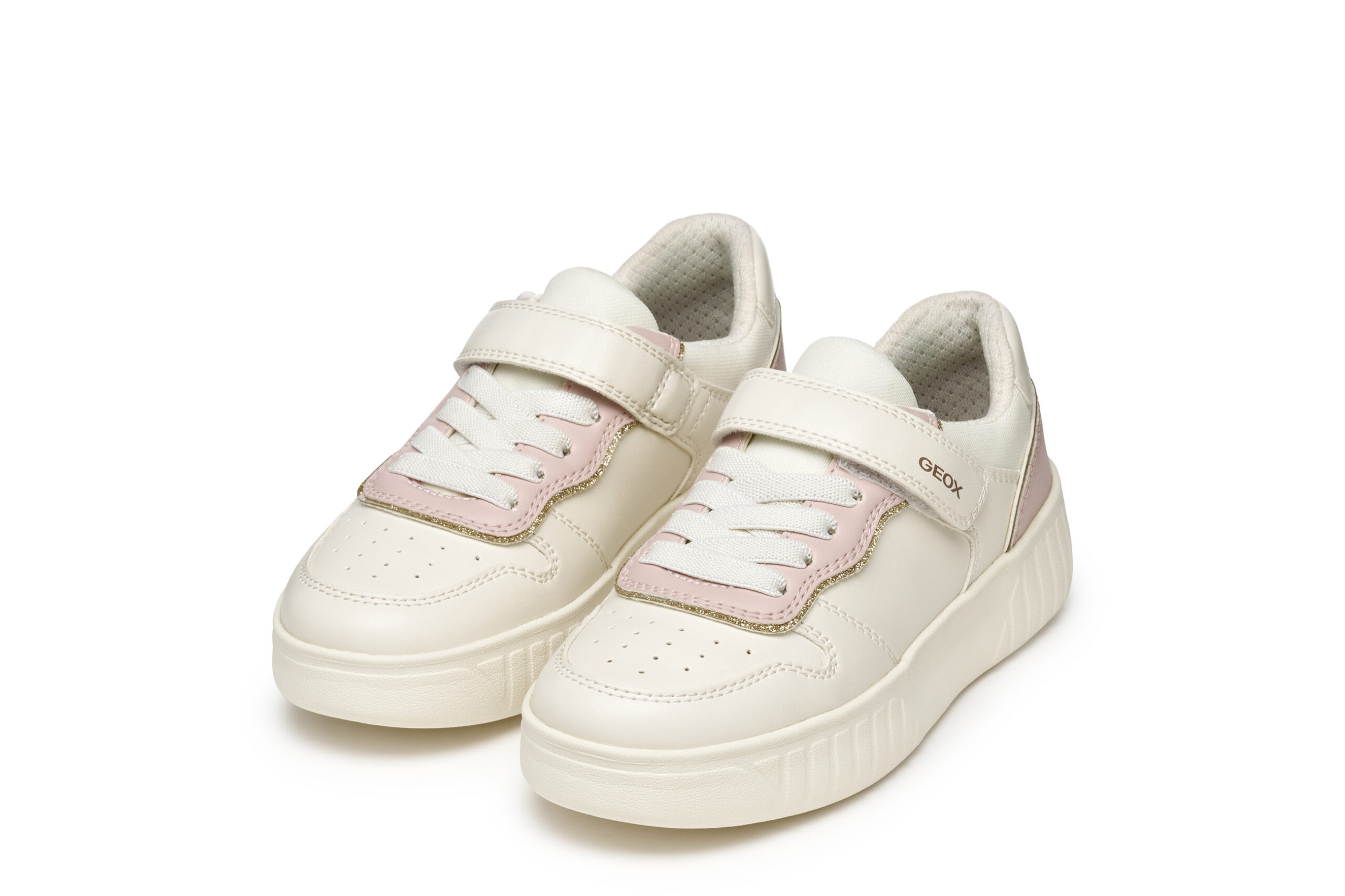 Geox J. Mikiroshi Άσπρο Ροζ με αυτοκόλλητο για κορίτσι Geox J. Mikiroshi Άσπρο Ροζ με αυτοκόλλητο για κορίτσι