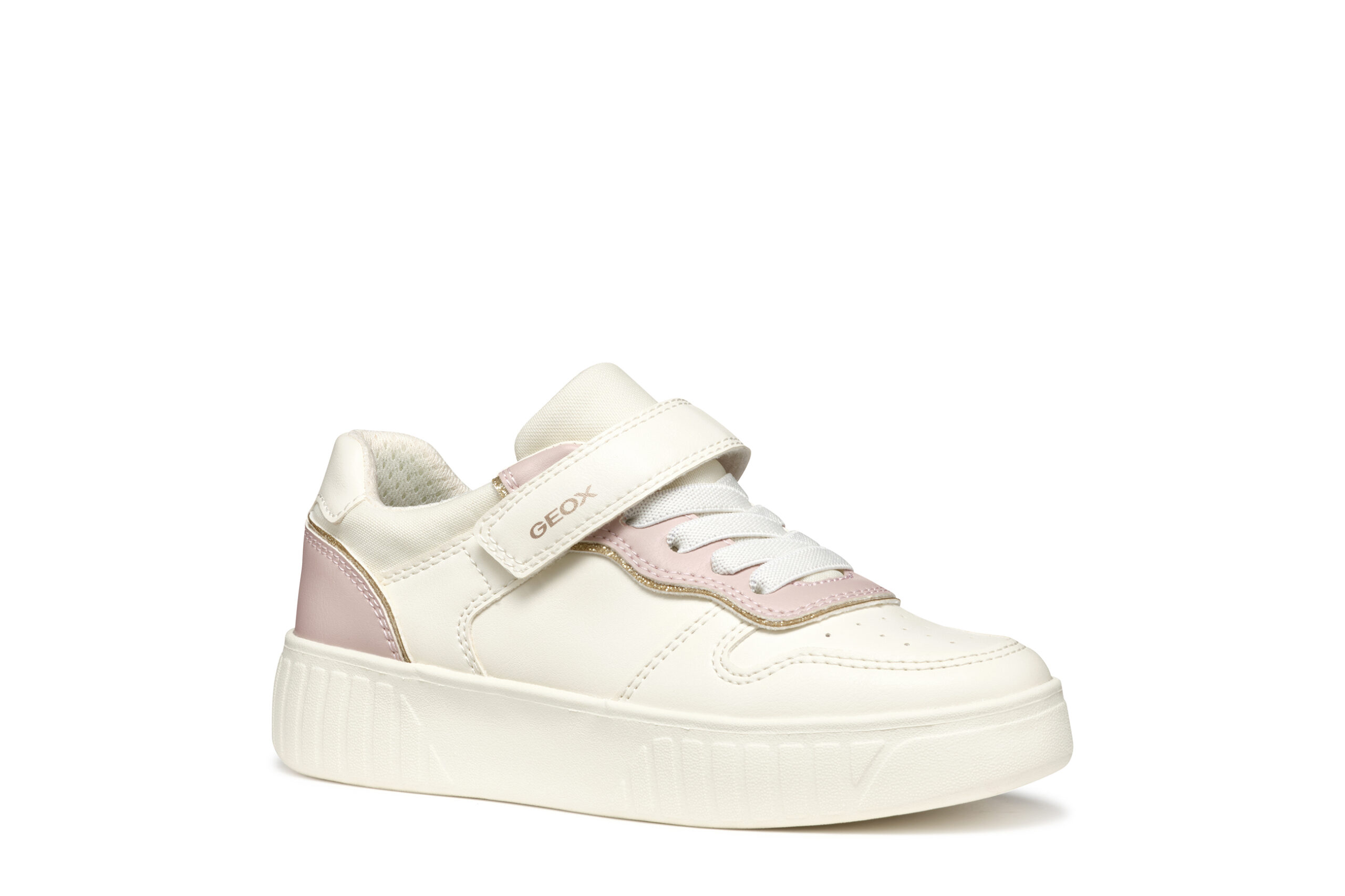 Geox J. Mikiroshi Άσπρο Ροζ με αυτοκόλλητο για κορίτσι Geox J. Mikiroshi Άσπρο Ροζ με αυτοκόλλητο για κορίτσι