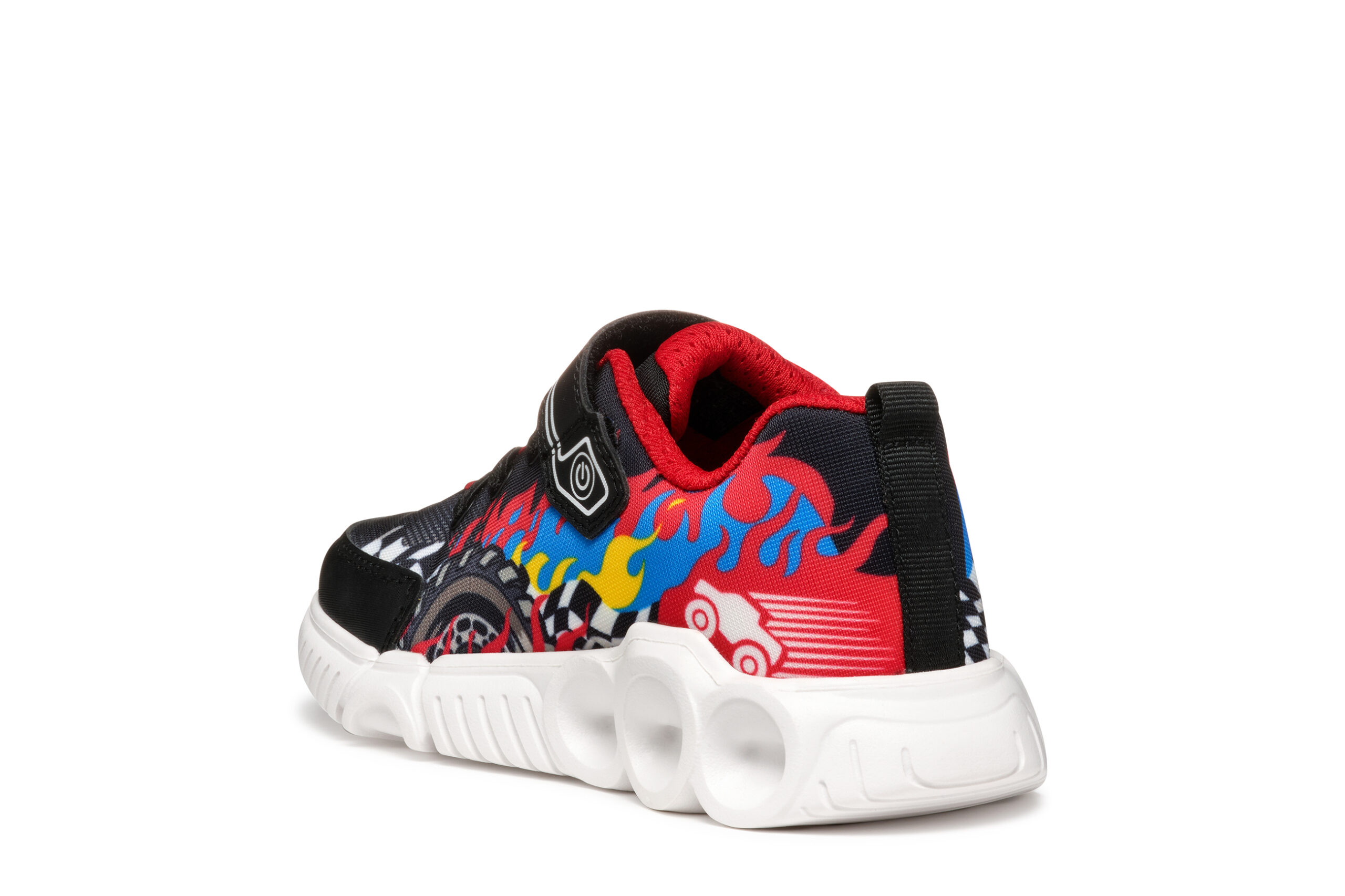 Geox J. Wroom Μαύρο Κόκκινο με αυτοκόλλητο και φωτάκια Geox J. Wroom Μαύρο Κόκκινο με αυτοκόλλητο και φωτάκια