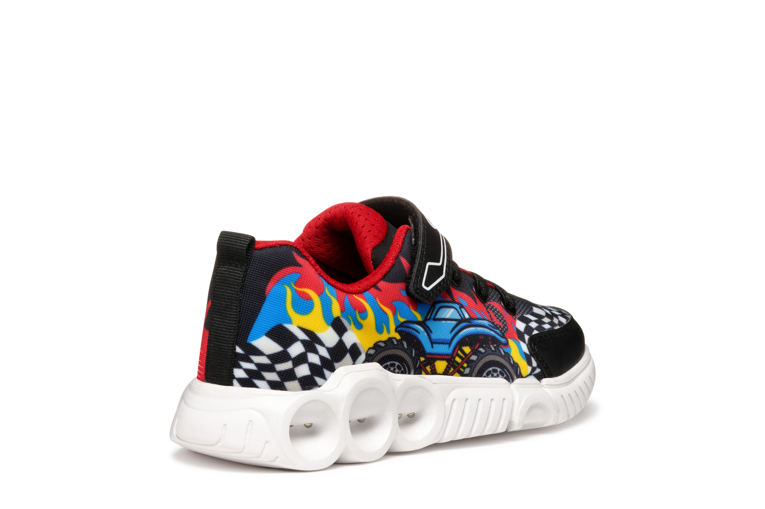 Geox J. Wroom Μαύρο Κόκκινο με αυτοκόλλητο και φωτάκια Geox J. Wroom Μαύρο Κόκκινο με αυτοκόλλητο και φωτάκια