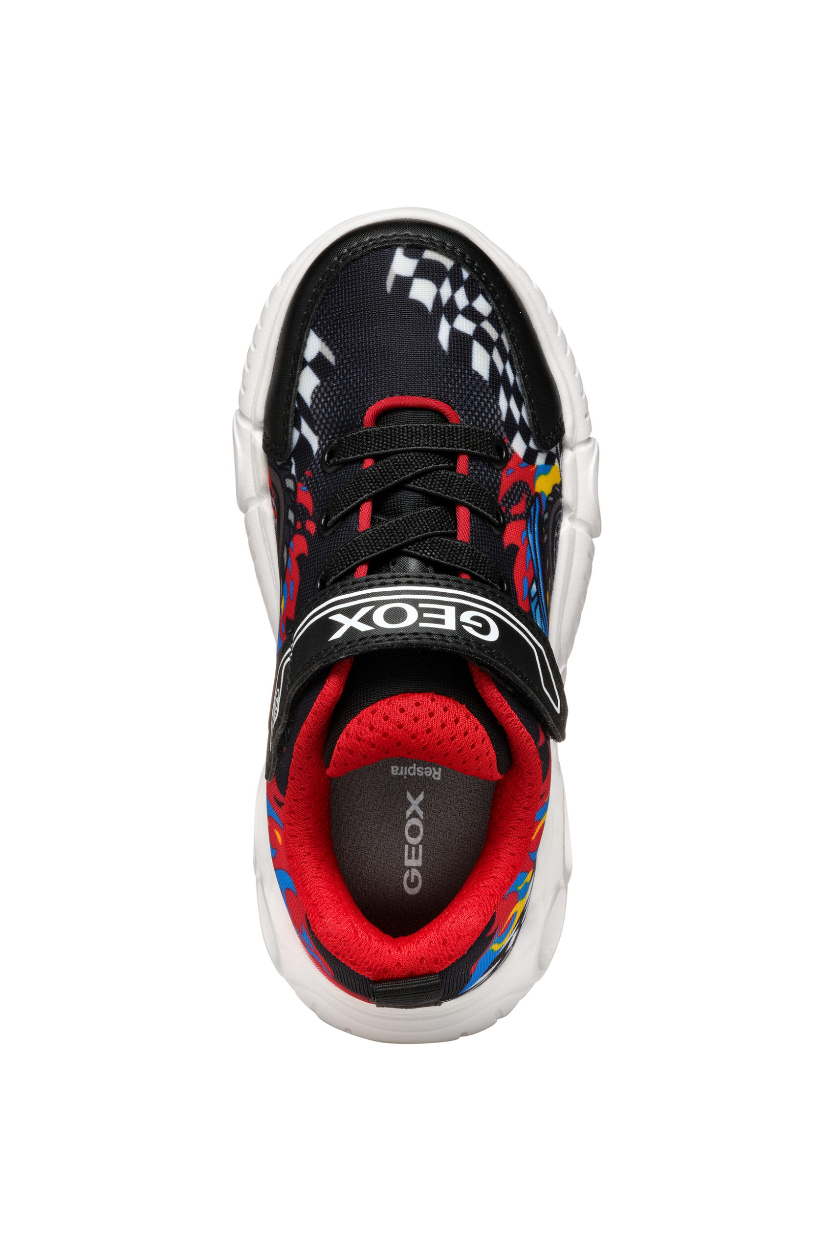 Geox J. Wroom Μαύρο Κόκκινο με αυτοκόλλητο και φωτάκια Geox J. Wroom Μαύρο Κόκκινο με αυτοκόλλητο και φωτάκια