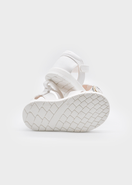 Mayoral Άσπρο Ροζ Πέδιλο με χρωματιστά λουλούδια και αυτοκόλλητα Mayoral Άσπρο Ροζ Πέδιλο με χρωματιστά λουλούδια και αυτοκόλλητα