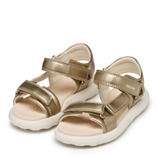 Geox J. Sandal Puffypop Χρυσαφί Πέδιλο για κορίτσι