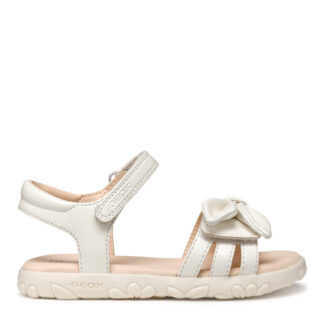 Geox J S. Haiti άσπρο με φιόγκο πέδιλο για κορίτσι