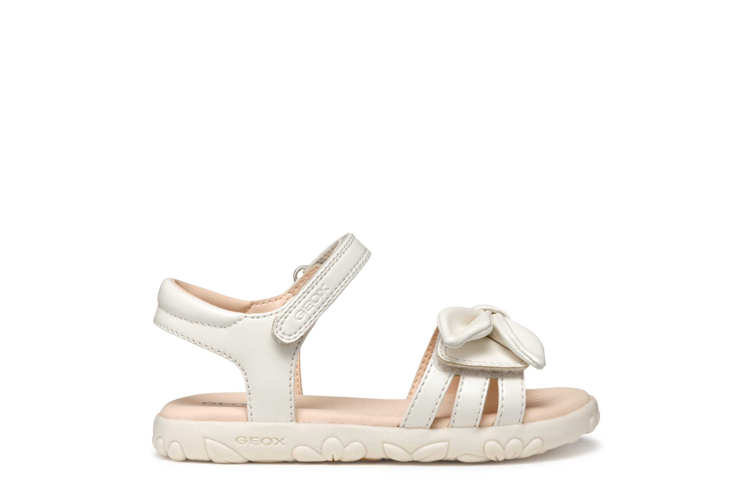 Geox J S. Haiti άσπρο με φιόγκο πέδιλο για κορίτσι Geox J S. Haiti άσπρο με φιόγκο πέδιλο για κορίτσι