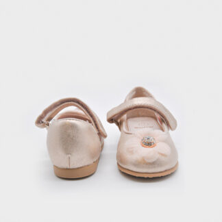 Mayoral ροζ χρυσή μπαλαρίνα με λουλούδι και μπαρέτα για κορίτσι