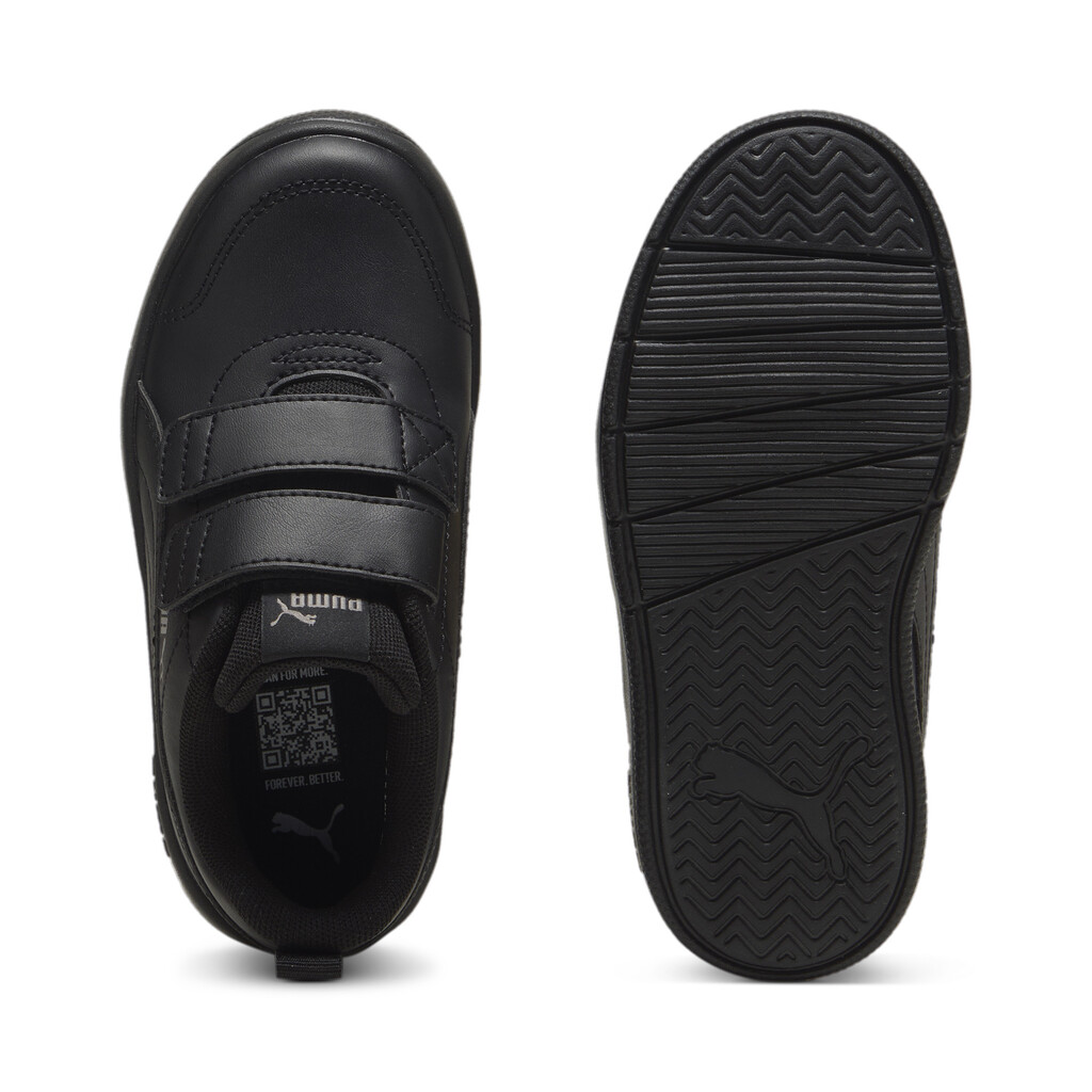 Puma Courtflex V3 V PS μαύρο sneaker για αγόρι Puma Courtflex V3 V PS μαύρο sneaker για αγόρι