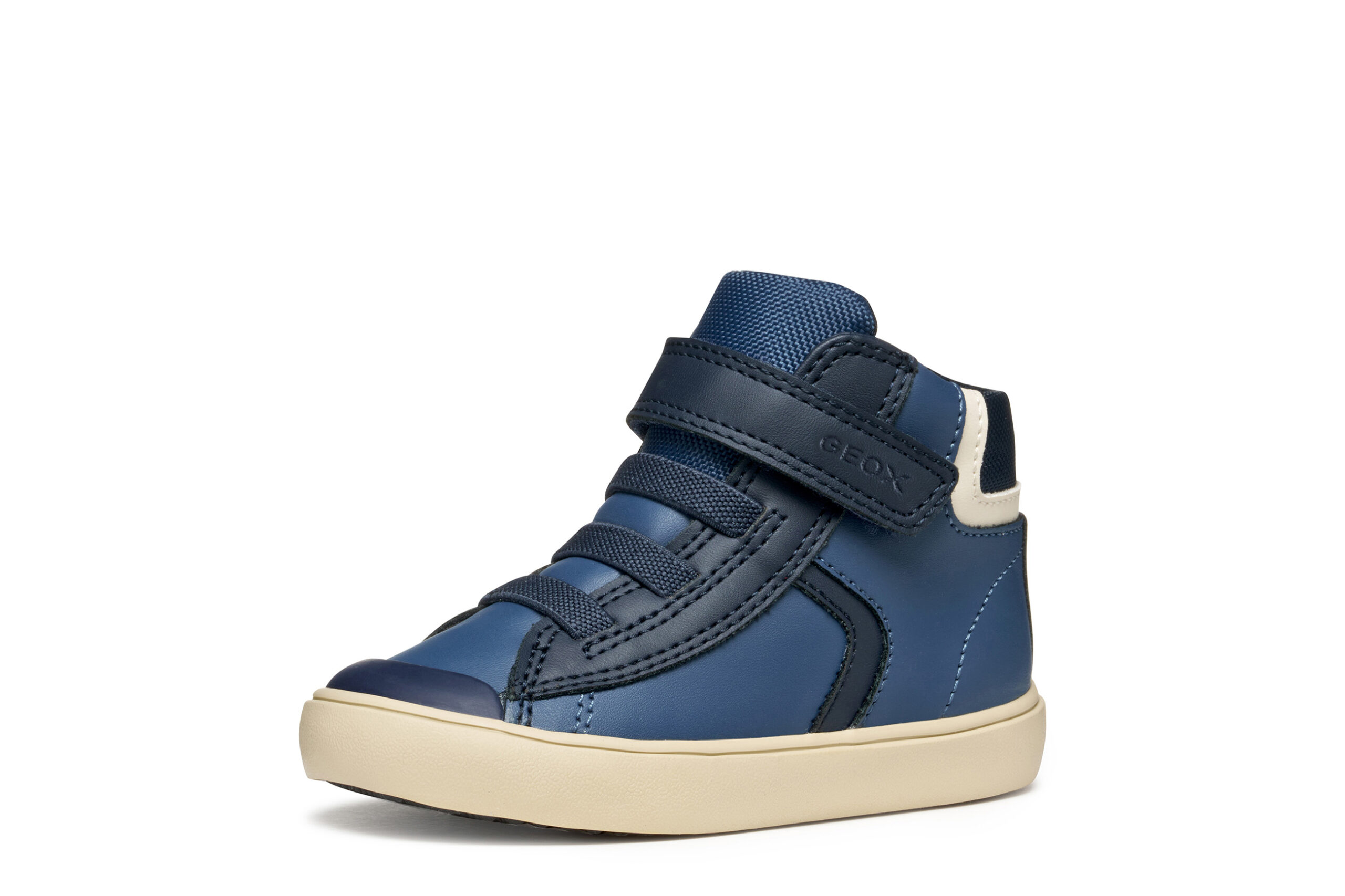 Geox Gisli Μπλε μποτάκι με αυτοκόλλητο για αγόρι Geox Gisli Μπλε μποτάκι με αυτοκόλλητο για αγόρι