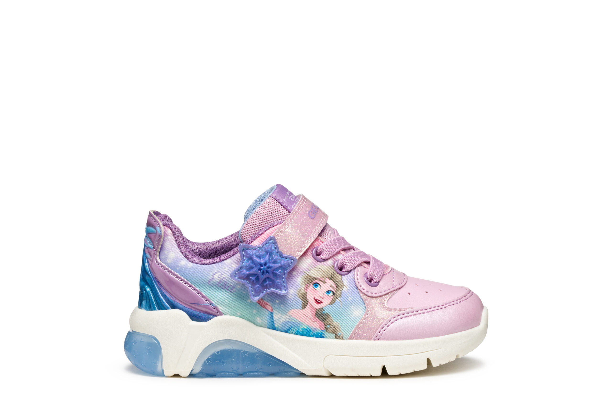 Geox J Fadinlight Ροζ με την Έλσα με αυτοκόλλητο και φωτάκια για κορίτσι Geox J Fadinlight Ροζ με την Έλσα με αυτοκόλλητο και φωτάκια για κορίτσι