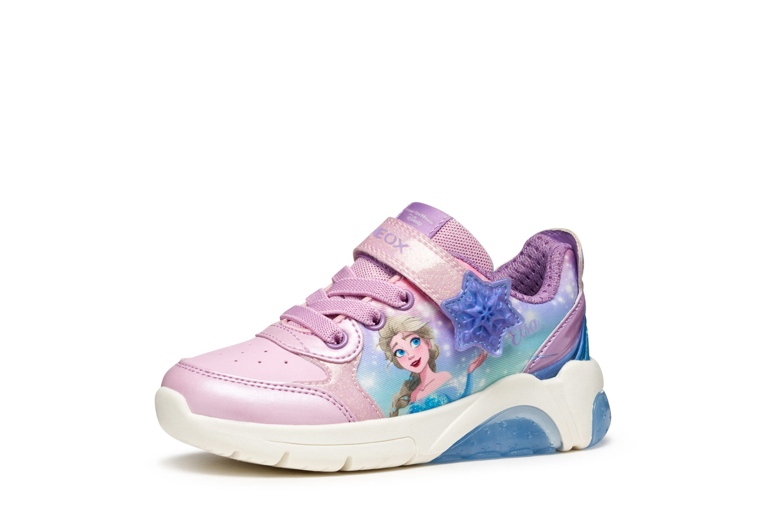 Geox J Fadinlight Ροζ με την Έλσα με αυτοκόλλητο και φωτάκια για κορίτσι Geox J Fadinlight Ροζ με την Έλσα με αυτοκόλλητο και φωτάκια για κορίτσι