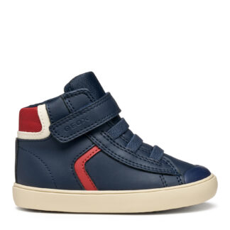 Geox B Gisli Μπλε μποτάκι με αυτοκόλλητο για αγόρι