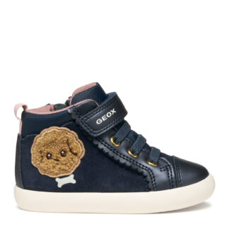 Geox B Gisli Μπλε μποτάκι με αυτοκόλλητο για κορίτσια