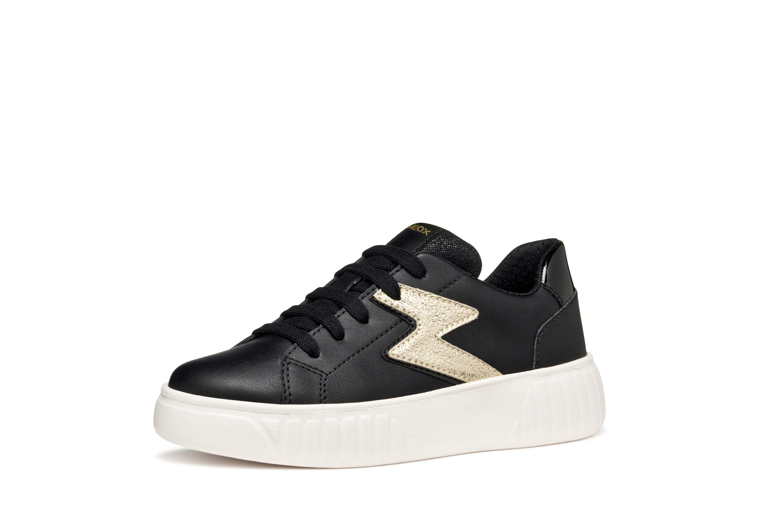 Geox J Mikiroshi Μαύρο Χρυσό Sneaker Για Κορίτσι Geox J Mikiroshi Μαύρο Χρυσό Sneaker Για Κορίτσι