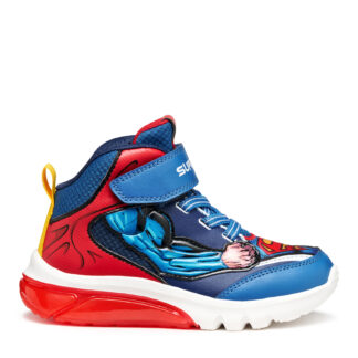 Geox J. Ciberdron Μπλε Spiderman Μποτάκι  με φωτάκια για αγόρι