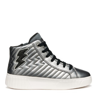 Geox J Mikiroshi Ασημί Μποτάκι για κορίτσι